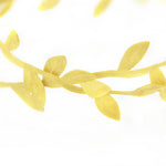 10 Meters Metallic Vining Gold Silver Leaf Trim - Leaf Ribbon - Fabric Leaves Artificial  Fake Vine - Leaf Garland - Ribbon for Headbands