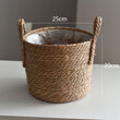 Rattan tárolódoboz - Tárolókosár - Fonott kosár - Tengeri fű kosár - Kézzel készített rendszerező kosár - Fonott tároló - Játék láda - Környezetbarát mosoda