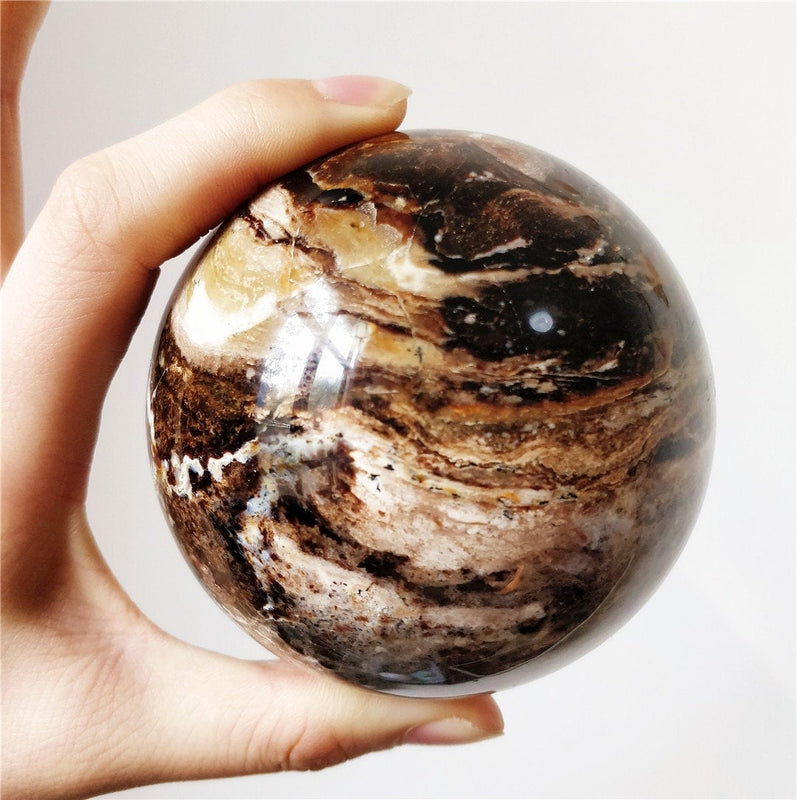 Coffee Opal Spheres, Chocolate Sphere, Small Black Sphere Black Opal Sphere, Black Opal Crystal, Crystal Ball, Black Opal Spiritual