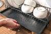 Dish Drying Rack - Kitchen Drainer - 2 Tier Stainless Steel Shelf - Counter Organizer Storage - Cooking Utensil Holder - Plate Drainboard