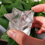 Quartz Crystal Merkaba Star - Natural quartz Crystal - White Crystal Reiki Healing Crystal - Energy Spiritual - Sacred Geometry Chakra