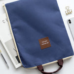 Portfolio with Zipper for Men or Women , Canvas Handbag, Document Bag Organizer, Folder Carry Bag, Valentine's Day Gift for Office Coworker
