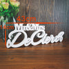 Wedding Name Sign - White Mr and Mrs Sign - Custom Name Sign - Personalized Freestanding Surname Sign Table Decor Last Name Centerpiece