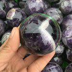 Large Real Natural Amethyst Crystal Ball | Healing Natural Amethyst Ball | Large Amethyst Crystal Sphere | Purple Crystal Ball | Reiki