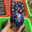 Lapis lazuli-sfär, polerad lapis lazuli-boll, meditationsboll, unik boll, naturlig kristallsfär sten, spådomsboll, julklapp