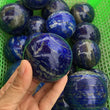 Lapis lazuli-sfär, polerad lapis lazuli-boll, meditationsboll, unik boll, naturlig kristallsfär sten, spådomsboll, julklapp