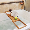 Bamboo Adjustable Bath Tub Caddy | Bathtub Tray | Housewarming Gift | iPad Holder | Book Holder | Wine Holder | Home Bathroom Decor