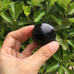 Black Obsidian Sphere - Black Obsidian Crystal Sphere - Obsidian Crystal Ball - Healing Crystals And Stones - Black Obsidian Stone Sphere