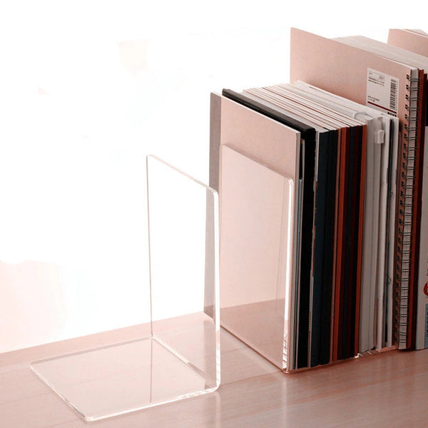Acrylic Transparent Bookend, Book Holders, Book Stands, Booklover Gift, Book Stopper, Home Office Library Decor, Modern, Housewarming Gift