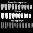 600 Pcs Coffin Nail Tips -Press on Nails- Flase Nails - French  Glue on Nails - Ballet Nail Tips - White Transparent Clear Ballerina