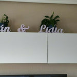 Wedding Name Sign - Custom Name Sign - Mr and Mrs Sign - Personalized Freestanding Surname Sign Sweetheart Table Decor Last Name Centerpiece