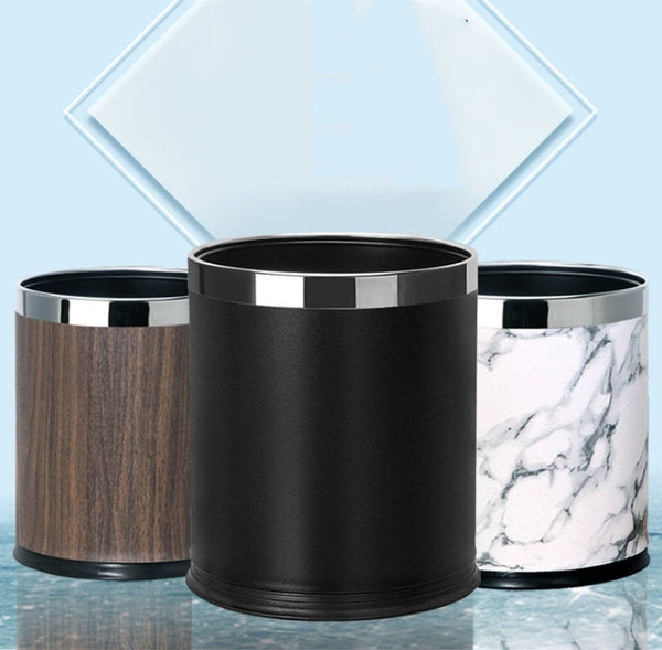 Recycle Bin, Waste Bin, Dustbin, Garbage Box, Trash Can, Basket, Storage, Modern Minimalistic Home Decor, Wooden, Marble, Paper, Office