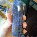 Sodalite Obelisk Tower Point, Blue Crystal Tower, Sodalite Tower, Crystal Reiki Healing, Energy Balancing, Sodalite Wand Spear