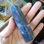 Sodalite Obelisk Tower Point, Blue Crystal Tower, Sodalite Tower, Crystal Reiki Healing, Energy Balancing, Sodalite Wand Spear
