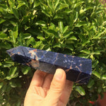 Sodalite Obelisk Tower Point, Blue Crystal Tower, Sodalite Tower, Crystal Reiki Healing, Energy Balancing, Sodalite Wand Spear
