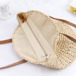 Straw Beach Tote Bag with Handles Shoulder Bag | Vegan Handwoven Moroccan Style Straw Summer Vacation Hand Bag - Wicker Resort Wear Purse
