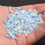 Tiny Aquamarine Chips, 100 Grams, Light Blue Gemstone Chips, Tumbled Undrilled Healing Gemstone, Polished Semi-Precious Rocks, Calming Stone