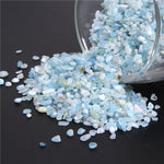Tiny Aquamarine Chips, 100 Grams, Light Blue Gemstone Chips, Tumbled Undrilled Healing Gemstone, Polished Semi-Precious Rocks, Calming Stone