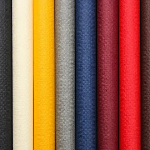 Linen Wrapping Paper Roll - For Birthday Presents Christmas Gifts - Solid Color - Black White Yellow Gray Red Brown Blue - Gift Wrap Craft