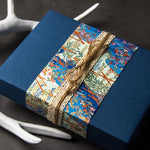 Linen Wrapping Paper Roll - For Birthday Presents Christmas Gifts - Solid Color - Black White Yellow Gray Red Brown Blue - Gift Wrap Craft