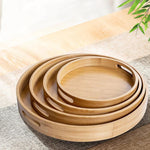 Round Wooden Breakfast Tray | Storage Tray | Serving Tray with Handle | Bowl Tray | Platter | Tea Tray | Home Decor | Snack Tray | Farmhouse