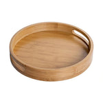Round Wooden Breakfast Tray | Storage Tray | Serving Tray with Handle | Bowl Tray | Platter | Tea Tray | Home Decor | Snack Tray | Farmhouse