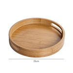 Round Wooden Breakfast Tray | Storage Tray | Serving Tray with Handle | Bowl Tray | Platter | Tea Tray | Home Decor | Snack Tray | Farmhouse
