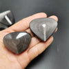 Obsidian Heart Stone - Obsidian Crystal Heart - Puff Heart Crystal Gemstone Polished Heart Palm Stone - Healing Crystal -Reiki Chakra