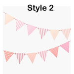 Garland Flag Bunting Ombre Rainbow Color Banner, Solid Pennants, Wedding Photo Prop, Baby Nursery Decor, Birthday Party, Bridal Hanging