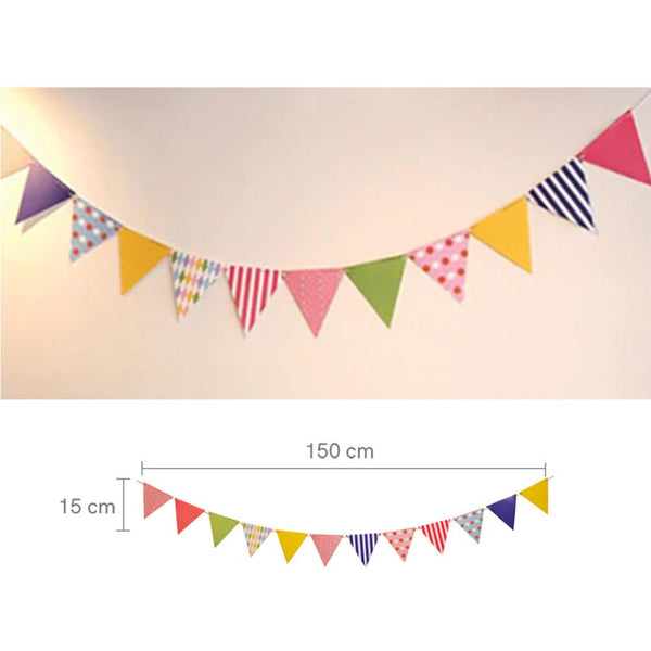 Garland Flag Bunting Ombre Rainbow Color Banner, Solid Pennants, Wedding Photo Prop, Baby Nursery Decor, Birthday Party, Bridal Hanging