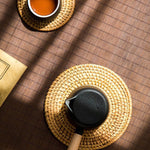 ที่รองแก้วหวายกลมถักแบบดั้งเดิม - ที่รองแก้วกาแฟทำมือ - ของขวัญขึ้นบ้านใหม่ - ผ้าปูโต๊ะขอบพู่ - ผ้าปูโต๊ะถักมือ - ห้องครัวและรับประทานอาหาร