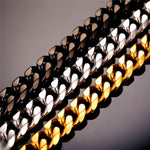 Gold Cuban Link Chain Necklace Cuban Necklace Men Women Miami Cuban Curb Links Necklaces Jewelry Gift For Men Boyfriend Punk Gangster
