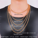 Gold Cuban Link Chain Necklace Cuban Necklace Men Women Miami Cuban Curb Links Necklaces Jewelry Gift For Men Boyfriend Punk Gangster