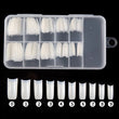 600 Pcs Coffin Nail Tips -Press on Nails- Flase Nails - French  Glue on Nails - Ballet Nail Tips - White Transparent Clear Ballerina