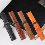 Vintage Calfskin Brown Leather Watch Strap, Leather Brown Strap, Leather Band 20mm/22mm/24mm Men's Strap