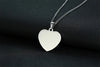 Custom Handwriting Engraved Heart Necklace, Fingerprint Necklace Heart, Heart Necklace Personalized, Signature Necklace, Memorial Necklace