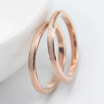 Womens Ring - Sandblasted Style - Wedding Band - Promise Ring for Her - Stacking Ring - Minimalist Ring -Silver Rose Gold - Gift