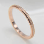 Womens Ring - Sandblasted Style - Wedding Band - Promise Ring for Her - Stacking Ring - Minimalist Ring -Silver Rose Gold - Gift