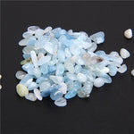 Tiny Aquamarine Chips, 100 Grams, Light Blue Gemstone Chips, Tumbled Undrilled Healing Gemstone, Polished Semi-Precious Rocks, Calming Stone