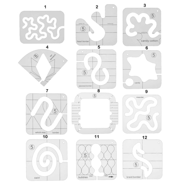 Quilting Stencil - Quilt Stencil - Quilting Template - Reusable PP Sheet for Arts Crafts, DIY