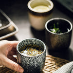 Rustic Vintage Traditional Japanese Tea Cups - Authentic, Green Tea, Fruit Tea, Ceramic, Asian Style, Matcha Tea, Mini Cup, Sake Cup Kung Fu