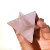 Rose Quartz Natural Gemstone Merkaba Star- Natural Crystal -  Reiki Healing Crystal - Balancing Energy Spiritual - Sacred Geometry Chakra