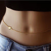 Heart Belly Chain - Gold Waist Chain - Belly Dancing Gift - Girlfriend Gift - Anniversary Gift - Waist Beads - Simple Festival Body Jewelry