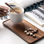 Round Edged Wooden Breakfast Tray, Rustic Snack Tray, Acacia Serving Tray, Farmhouse Decor, Tea Coffee Wine Tray, Hotel Home, Platter