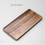 Round Edged Wooden Breakfast Tray, Rustic Snack Tray, Acacia Serving Tray, Farmhouse Decor, Tea Coffee Wine Tray, Hotel Home, Platter
