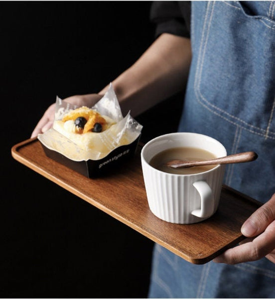 Round Edged Wooden Breakfast Tray, Rustic Snack Tray, Acacia Serving Tray, Farmhouse Decor, Tea Coffee Wine Tray, Hotel Home, Platter