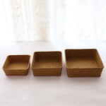 Rattan Storage Box - Storage Tray - Woven basket -  Wicker Storage - Handmade Organizer Basket - Cosmetics Desk Organizer - Home Decor