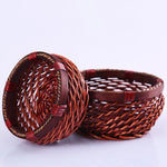 Wicker Storage Basket - Storage Tray - Woven Box - Handmade Organizer Basket - Rattan Storage - Cosmetics Desk Organizer - Home Decor