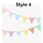 Garland Flag Bunting Ombre Rainbow Color Banner, Solid Pennants, Wedding Photo Prop, Baby Nursery Decor, Birthday Party, Bridal Hanging