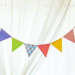Garland Flag Bunting Ombre Rainbow Color Banner, Solid Pennants, Wedding Photo Prop, Baby Nursery Decor, Birthday Party, Bridal Hanging